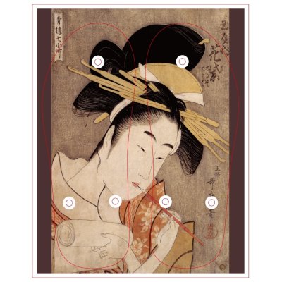 Photo2: Kitagawa Utamaro | Hanamurasaki of the Tamaya | from the series Seven Komachi of the Pleasure Quarters