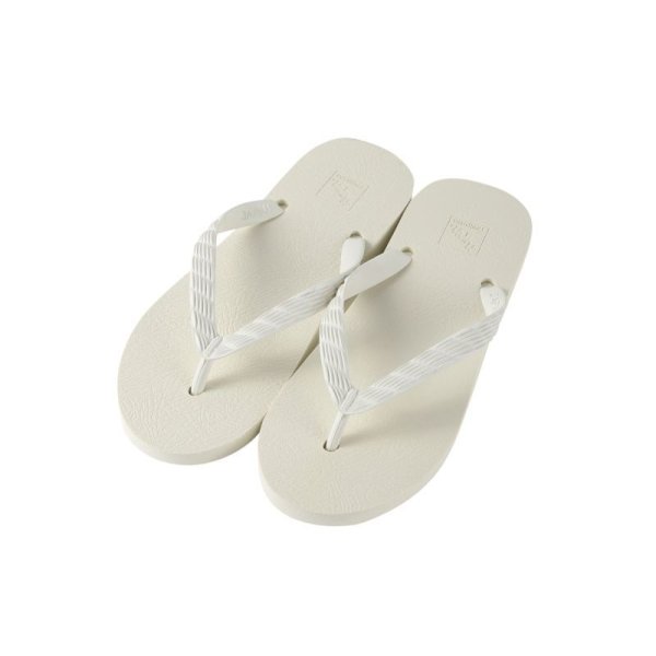 Photo1: flip-flops「SUGARCANE」OFFWHITE×WHITE (1)